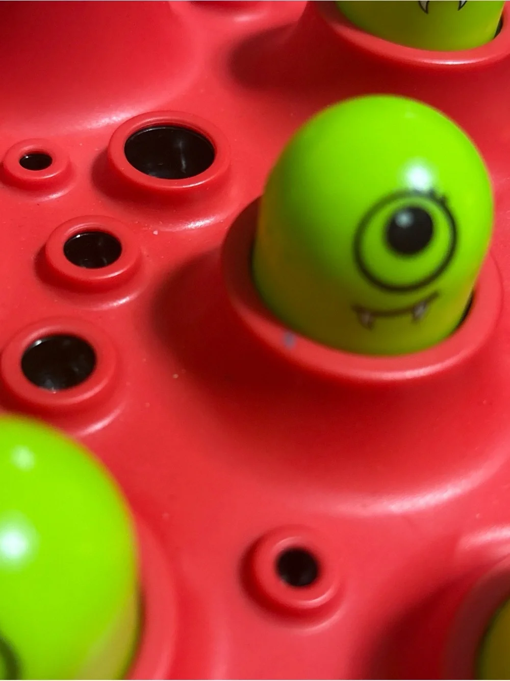 Classic Whack-a-Monster Game - Red & Green